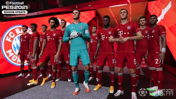 pes2021赛季更新版本中的拜仁,萨内这就安排.