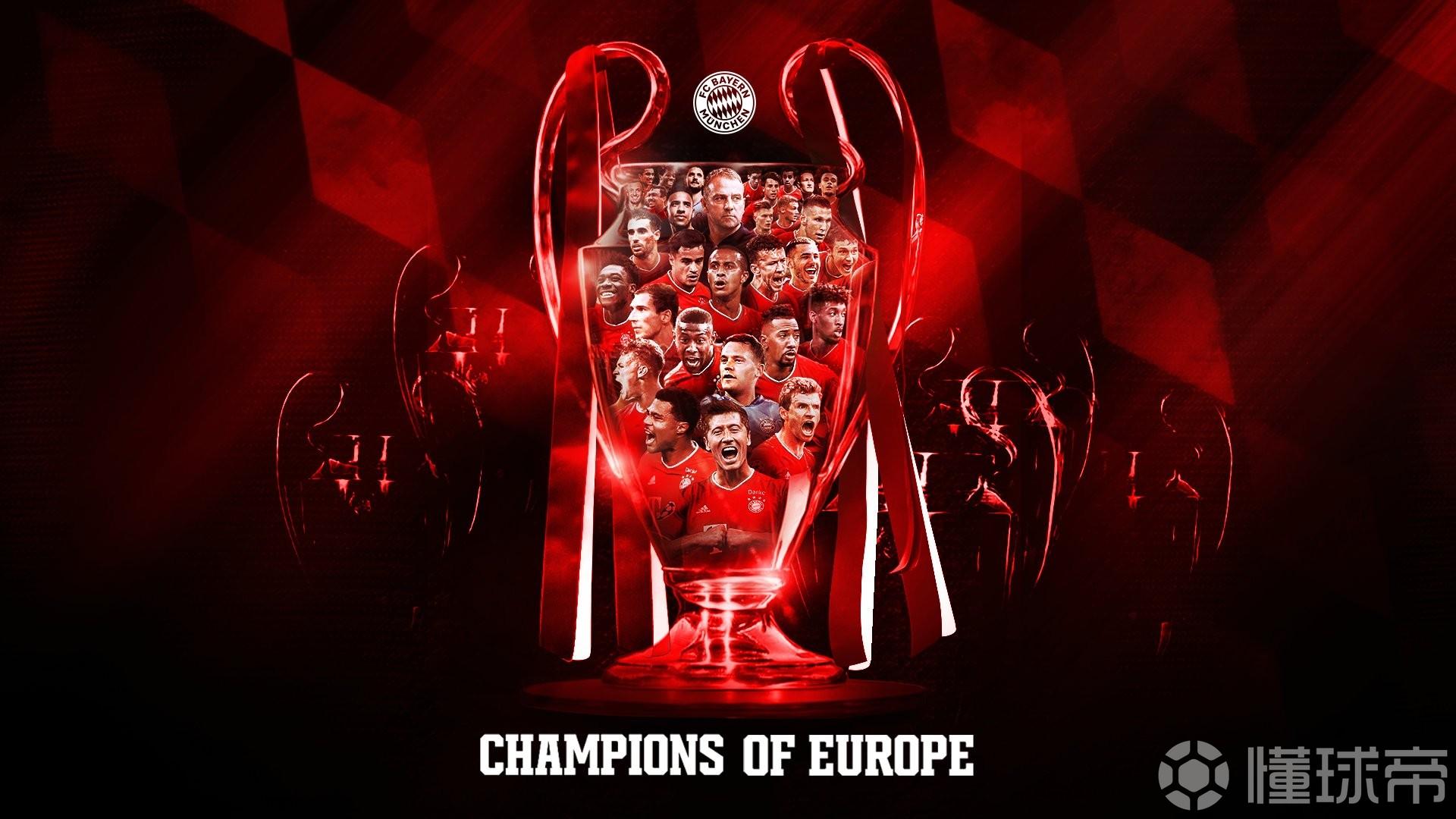 拜仁官方发布夺冠海报我们是欧洲冠军