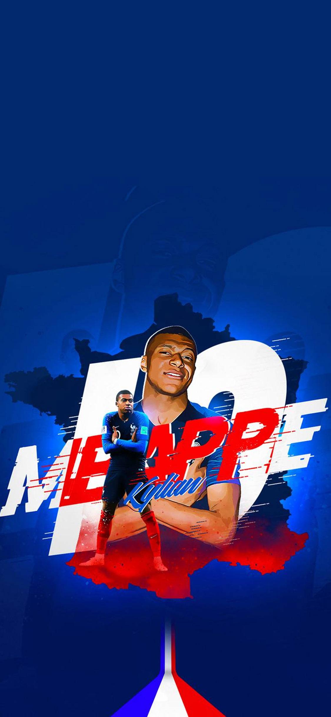 踢球侠壁纸法甲巴黎圣日耳曼姆巴佩高清全面屏手机第四期